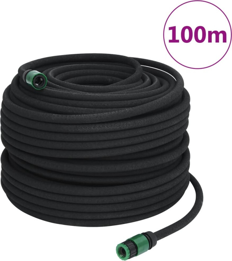 Dryppslange svart 0,6" 100 m gummi