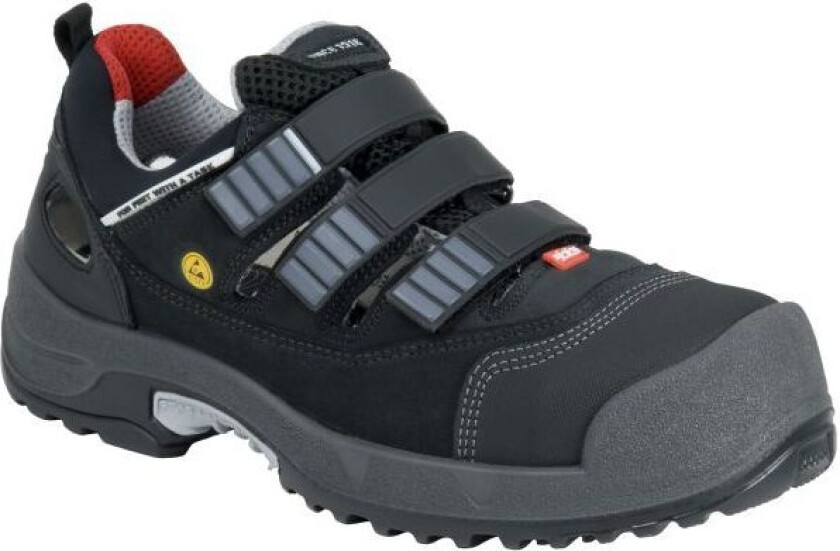 3008 Zenit Vernesandal S1P, aluminiumhette, svart Str. 41