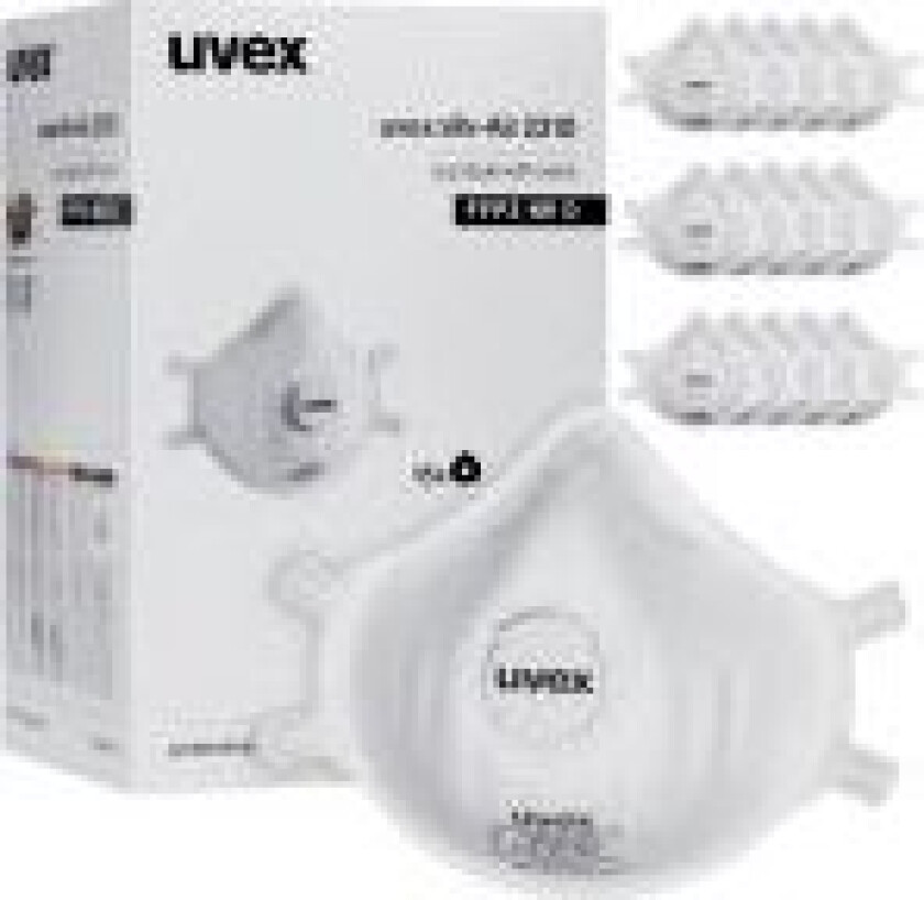 uvex silv-Air classic 2310 8762310 Finstøvmaske med ventil FFP3 D 15 stk EN 149:2001 + A1:2009 DIN 149:2001 + A1:2009