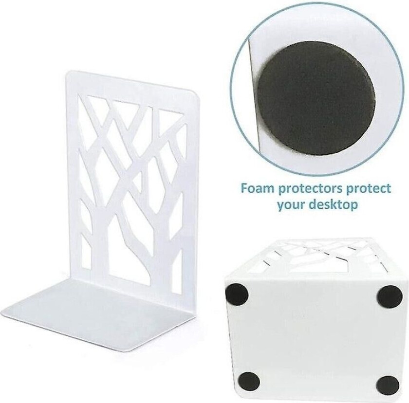 Hvite tunge bokstøtter