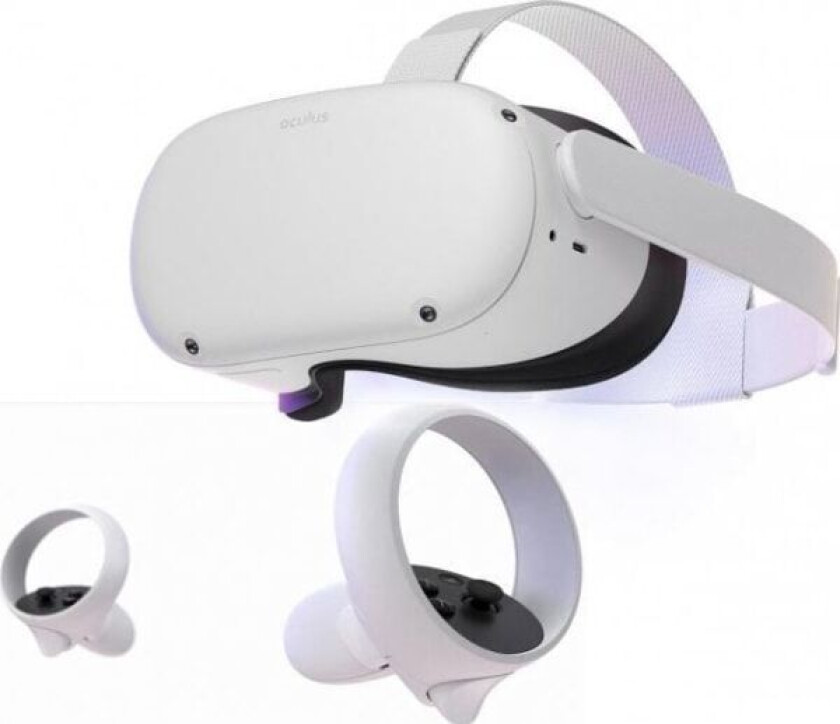 Quest-2, Dedikert HMD, Hvit, Monokromatisk, 1832 x 1920 piksler, Knapper, Berøringskontroll, 2.0/3.2 Gen 1 (3.1 Gen 1)