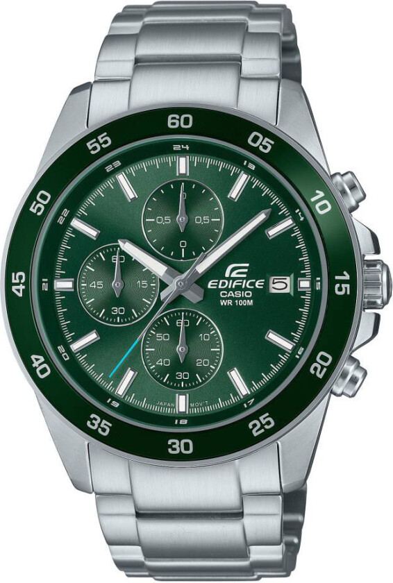 Edifice EFR-526D-3AVUEF - Kvarts - Sølv - Herreklokker - Rustfritt stål - ledd m/pin - Mineral