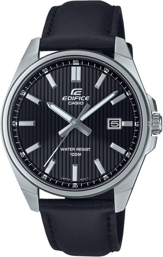 Edifice EFV-150L-1AVUEF - Kvarts - Sølv - Herreklokker - Skinn - Mineral