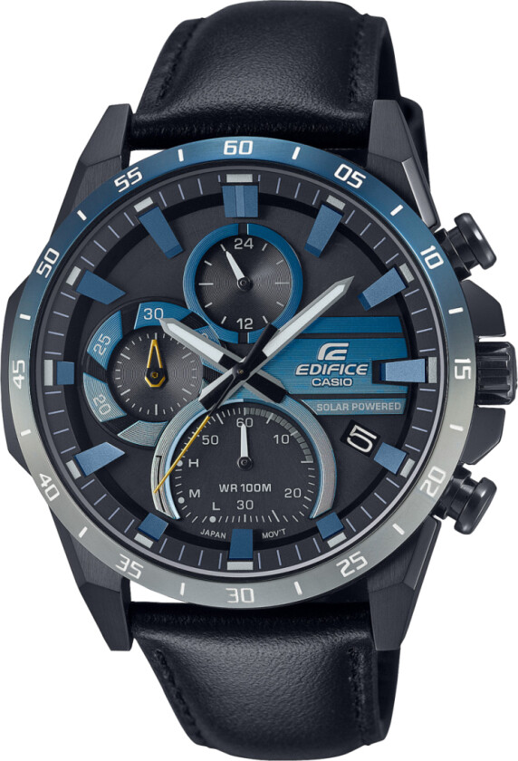 Edifice EQS-940NL-1AVUEF - Kvarts - Sort - Herreklokker - Skinn - Mineral