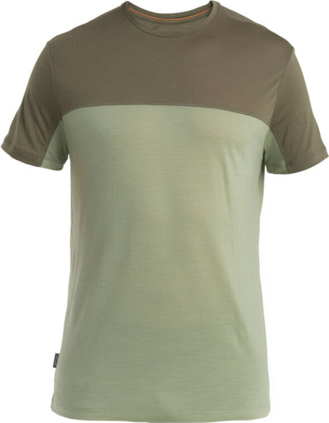Men Merino 125 Cool-Lite™ Sphere Iii Ss Tee Colour Block Lichen/Loden/Cb XL, Lichen/Loden/Cb