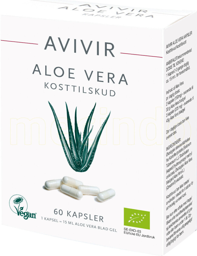 Avivir Aloe Vera Kapsler - 60 Kapslar