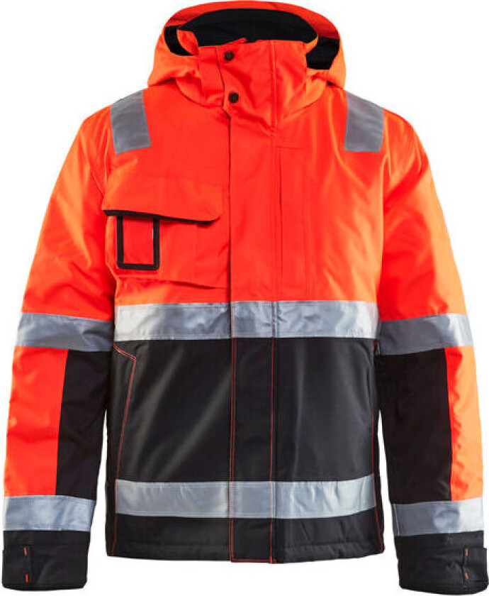 Vinterjakke HiVis rød/svart 3xl