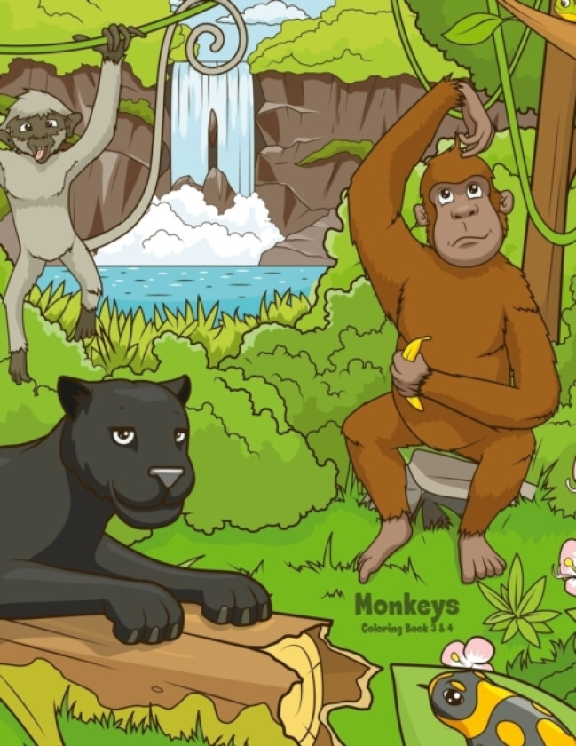 Monkeys Coloring Book 3 & 4 av Nick Snels (Paperback)
