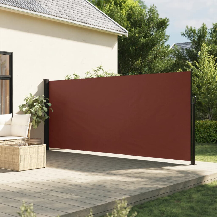 Uttrekkbar sidemarkise brun 160x300 cm