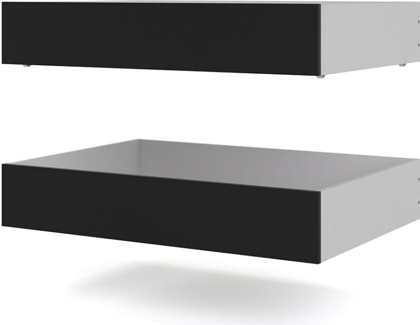 Nada seng 2 sengeskuffer bredde 99 cm, matt svart .