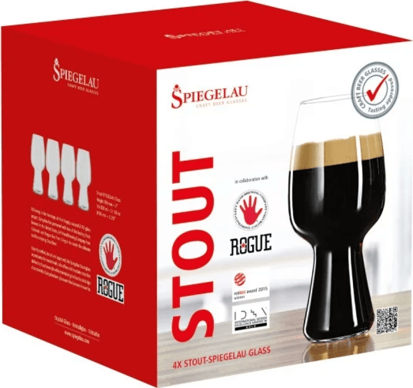 Craft Beer Stout ølglass 600 ml 4 pk