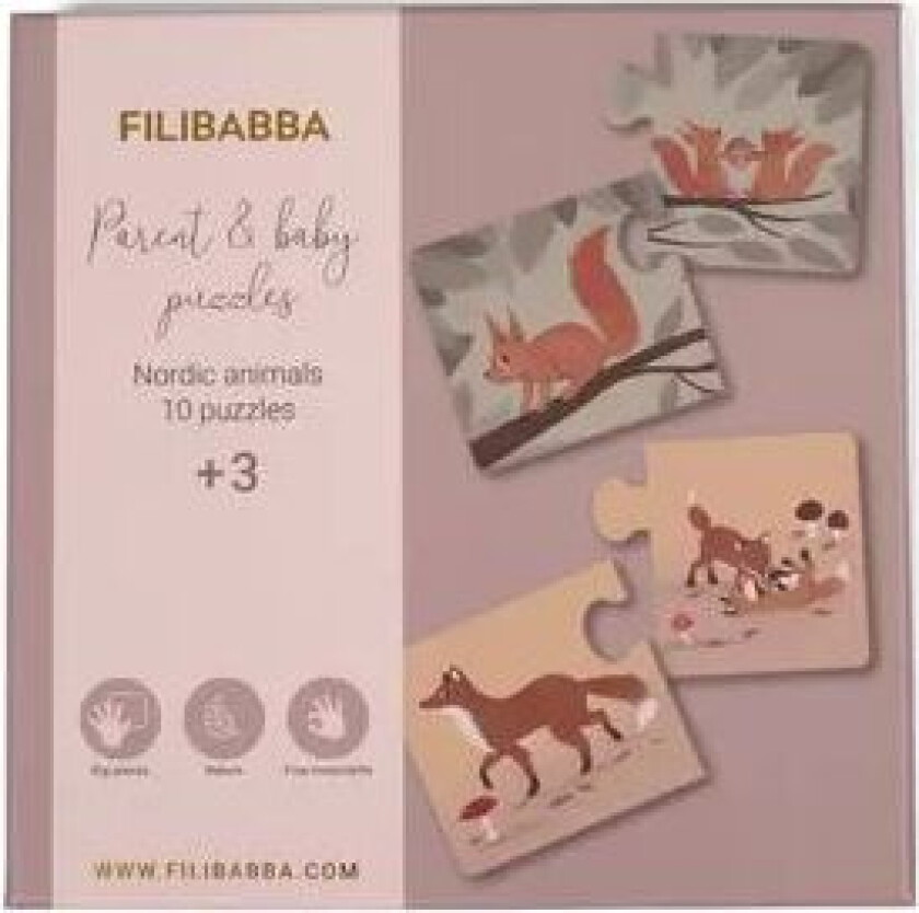 Parent & baby puzzle - Nordic animals