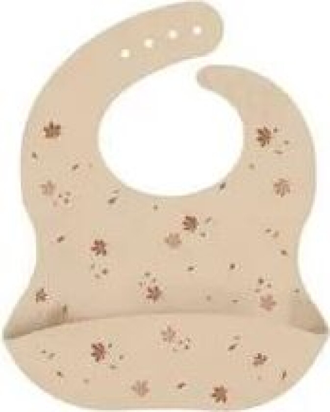 Silicone bib with print - Chestnuts
