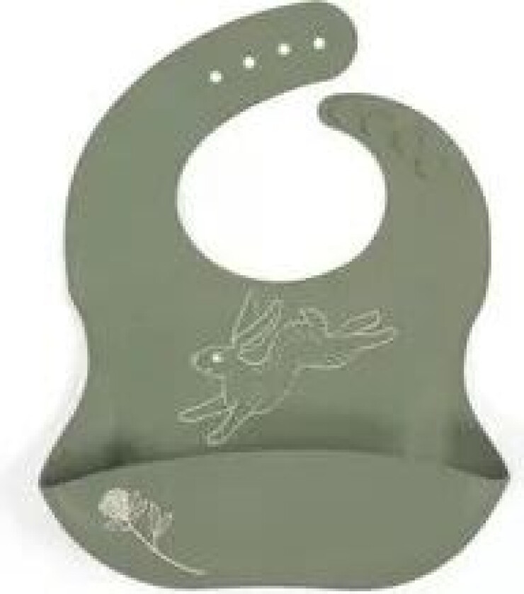 Silicone bib with print - Hare