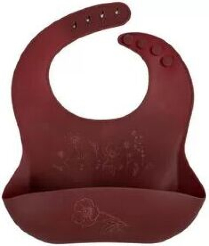 Silicone bib with print - Baked apple