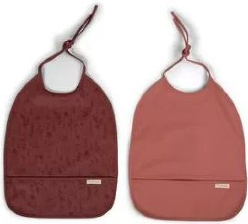 Bib with ties 2-pack - Fall Flowers