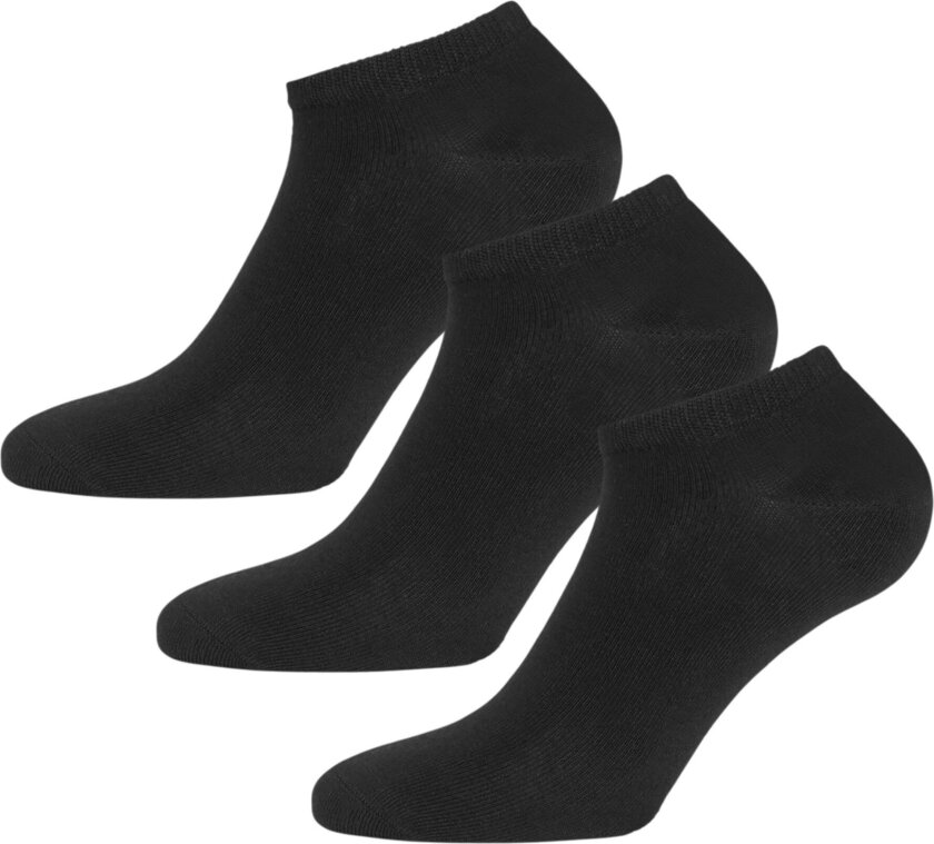 Bamboo Shaftless Sock 3-Pack Black Beauty 44-47, Black Beauty