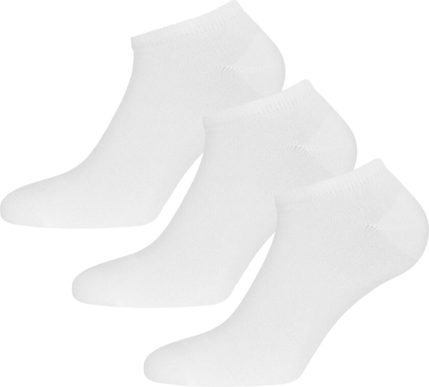 Bamboo Shaftless Sock 3-Pack Bright White 44-47, Bright White