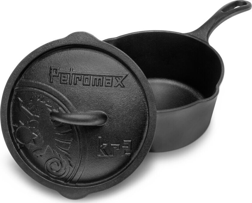 Cast-Iron Saucepan with lid Kr2 Black 2 L, Black