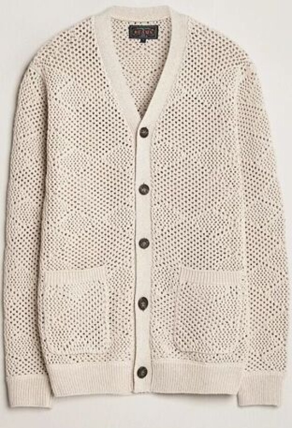 Argyle Mesh Cardigan Light Beige