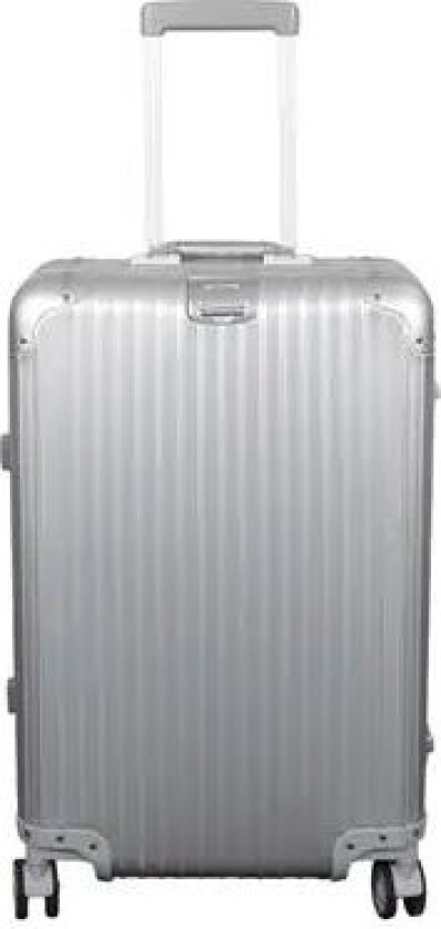 Aluminiumskoffert - Grå - Mellom - Luksuriøs reisekoffert med TSA-lås