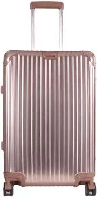 Aluminiumskoffert - Roségull - Mellom - Luksuriøs reisekoffert med TSA-lås