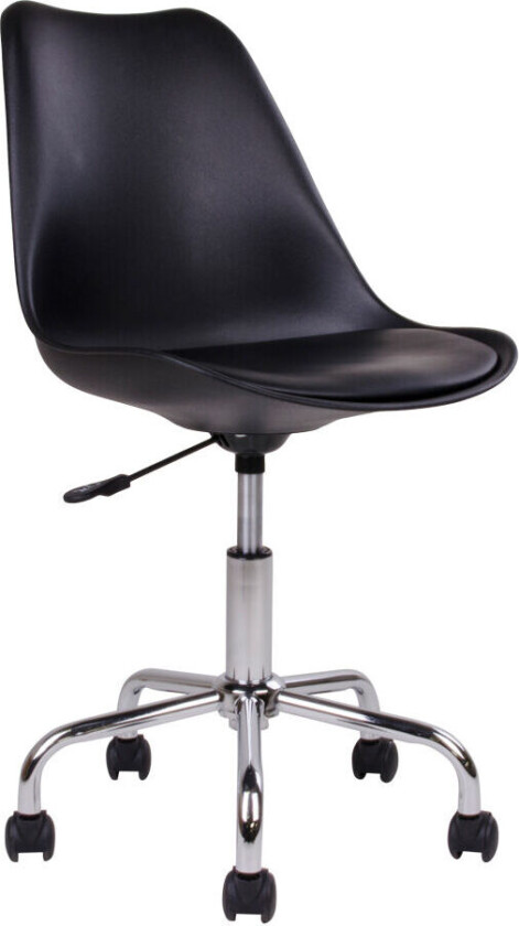 Stan kontorstol svart med krom ben.