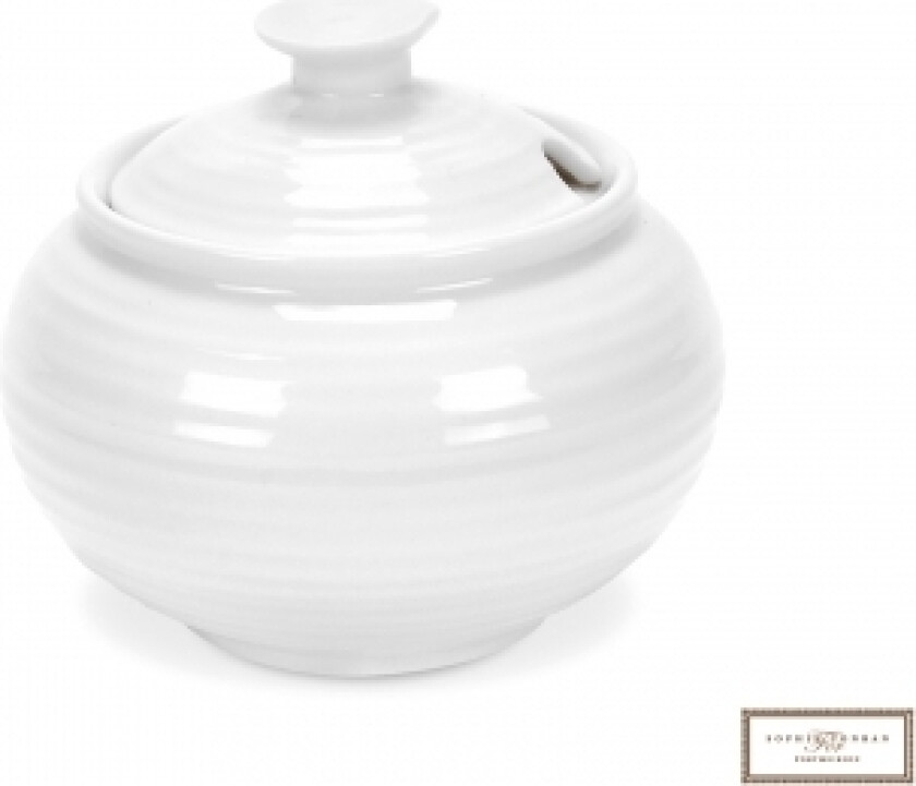 Portmeirion Sophie Conran White sukkerskål med lokk hvit