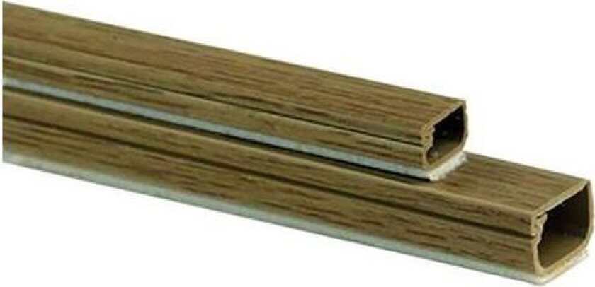 2406-3G Kabelkanal selvheftende, med lokk, 2 m 12 x 7 mm, eikefarget