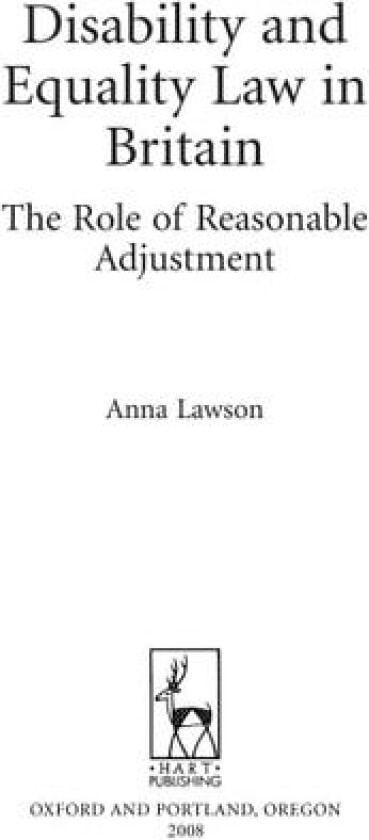 Disability and Equality Law in Britain av Anna Lawson (Paperback)