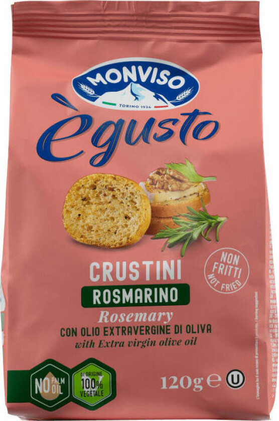 Monviso Bruschettine Crustini med Rosmarin 120g