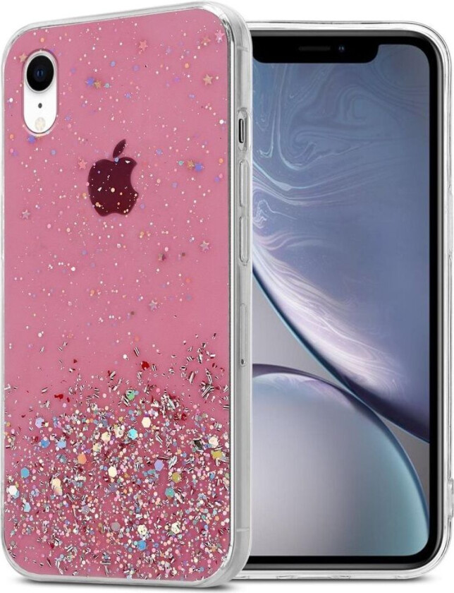 Deksel til iPhone XR med glitrende glitter