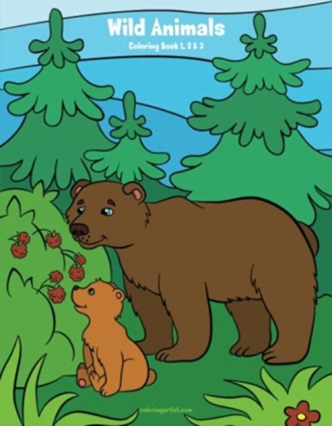 Wild Animals Coloring Book 1, 2 & 3 av Nick Snels (Paperback)