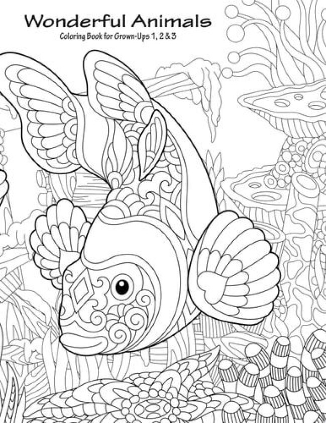 Wonderful Animals Coloring Book for Grown-Ups 1, 2 & 3 av Nick Snels (Paperback)