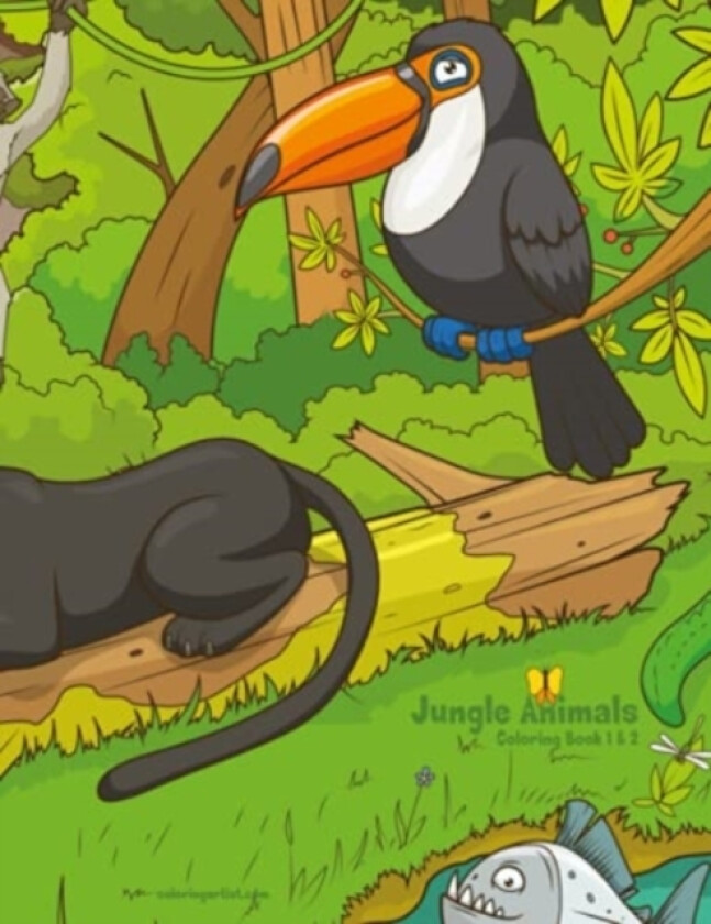 Jungle Animals Coloring Book 1 & 2 av Nick Snels (Paperback)