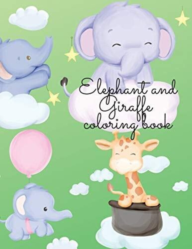Elephant and Zebra coloring book av Cristie Dozaz (Paperback)