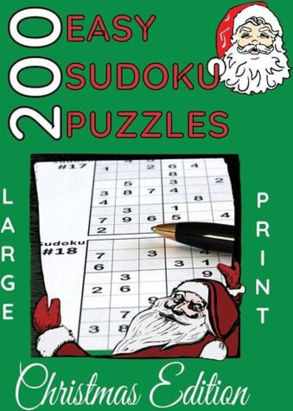 200 Easy Sudoku Puzzles, LARGE Print, Christmas Edition av Puzzles People Love (Paperback)