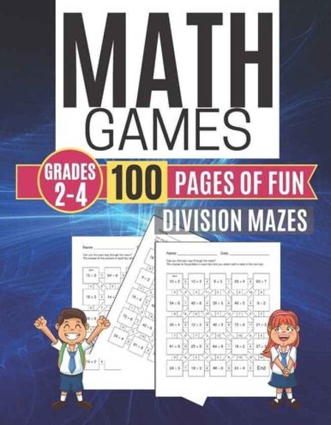 Math Games DIVISION MAZES 100 Pages of Fun Grades 2-4 av Kitty Learning (Paperback)