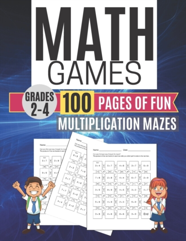 Math Games MULTIPLICATION MAZES 100 Pages of Fun Grades 2-4 av Kitty Learning (Paperback)