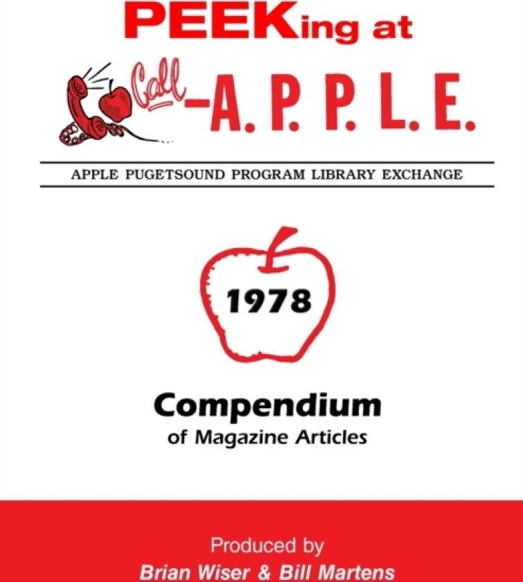 Peeking at Call-A.P.P.L.E. 1978 av Val Golding, Bill Martens, Brian Wiser (Paperback)