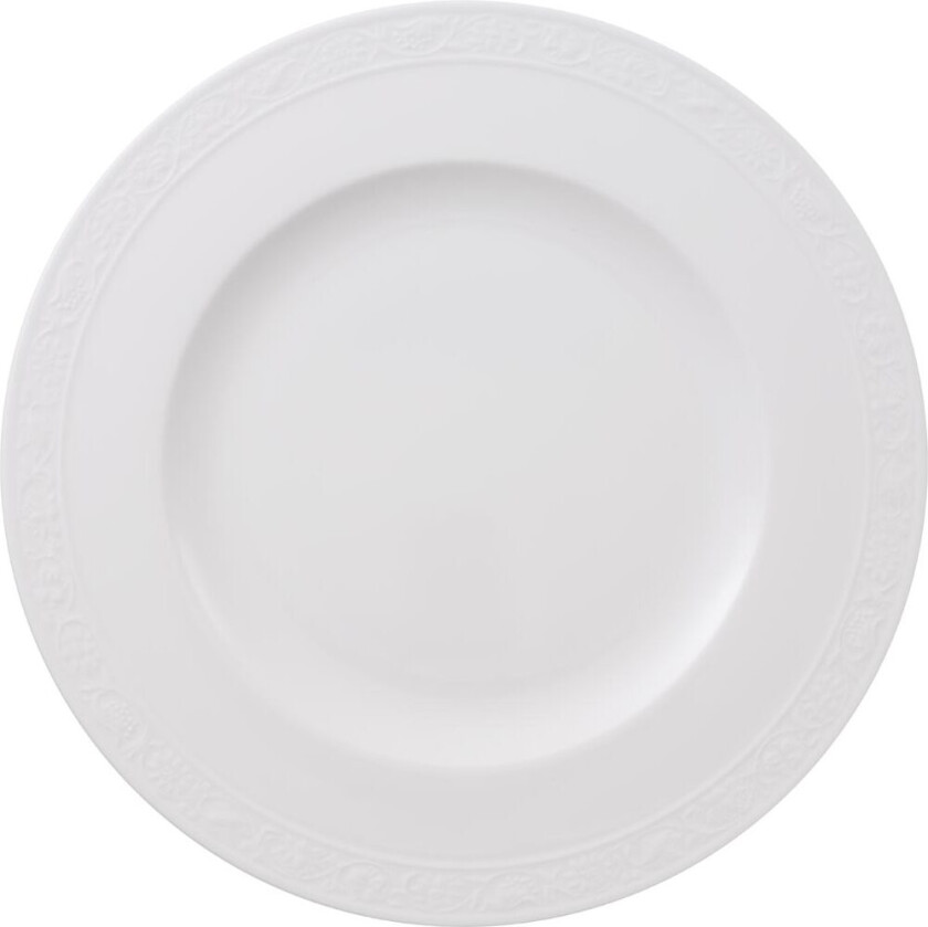 White Pearl flat tallerken 27 cm