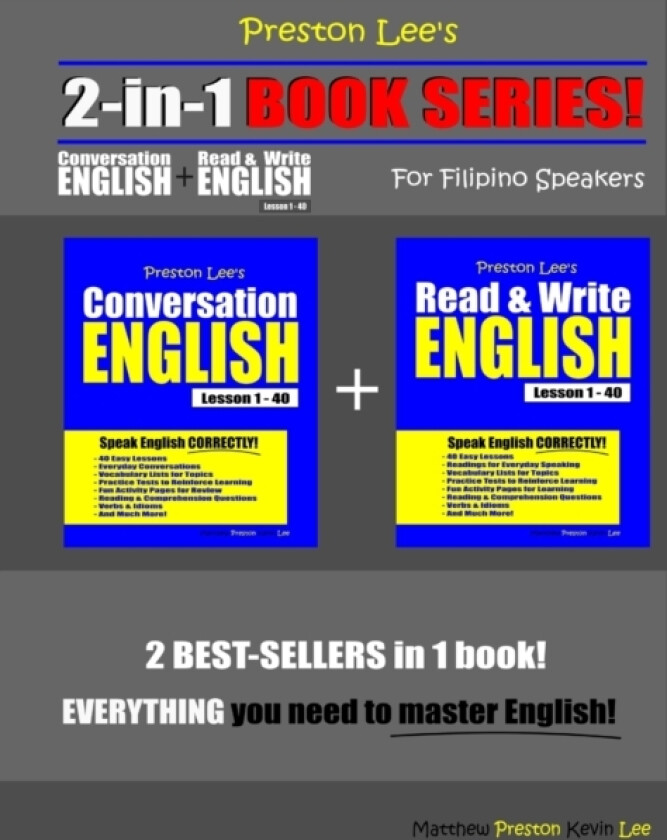 Preston Lee's 2-in-1 Book Series! Conversation English & Read & Write English Lesson 1 - 40 For Filipino Speakers av Matthew Preston, Kevin Lee (Paperback)