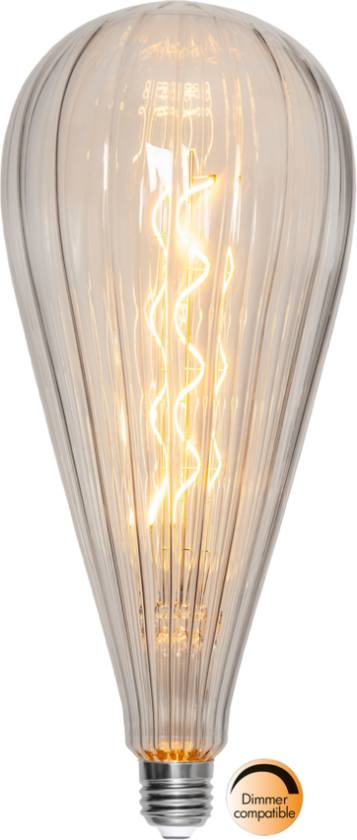 LED E27 P125 Line klar Glas