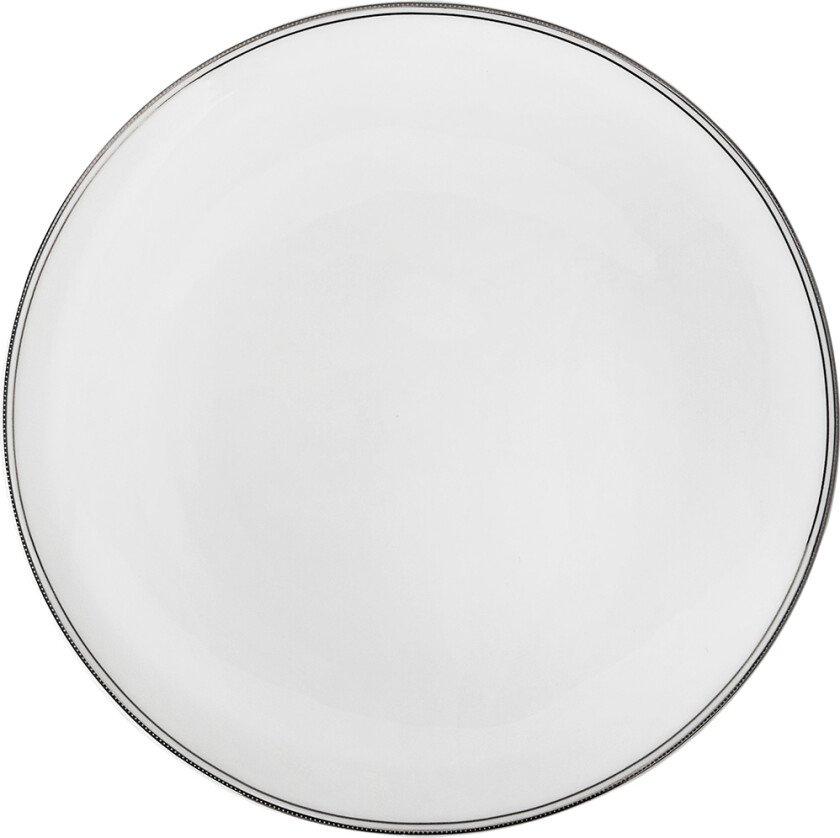 Fnugg tallerken 27cm Hvit/sølv