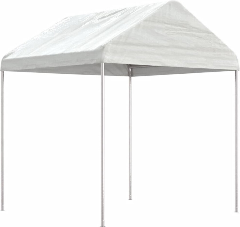 Paviljong med tak hvit 2,28x2,23x2,69 m polyetylen