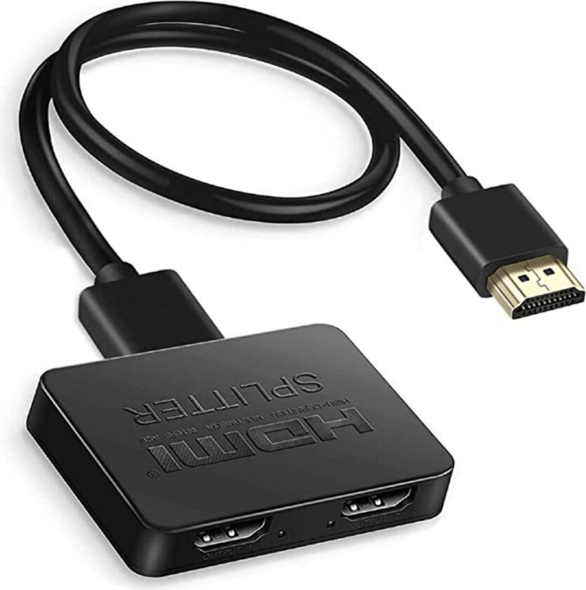 Bilde av INF 4K HDMI splitter 1 inn / 2 ut Sort