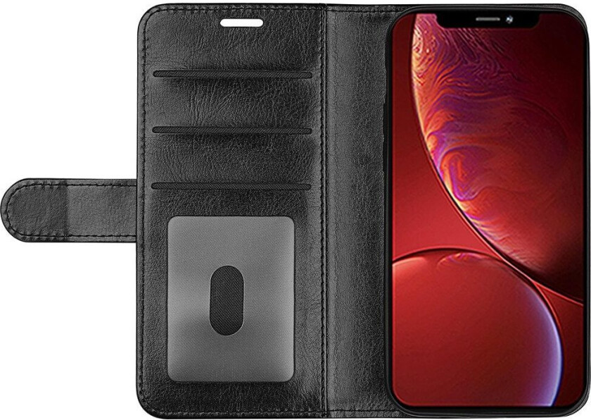 iPhone 13 Pro Max lommebok -deksel PU -lær / TPU svart