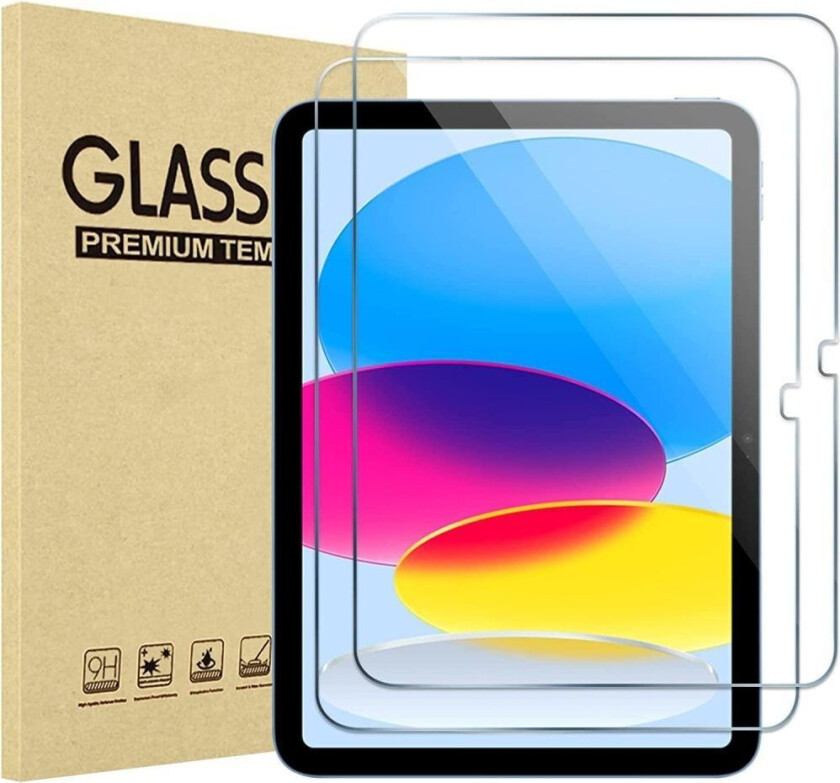 2X Skjermdeksel i herdet glass for iPad 10.9 Gen 10