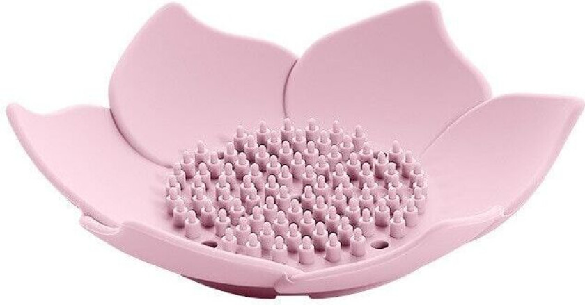 Silikonblader formet såpeskål Rosa