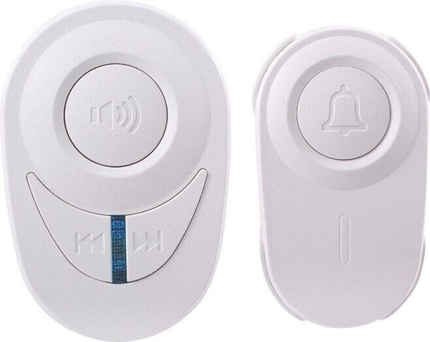 Trådløs ringeklokke 48 melodier 5 volumnivåer Hvit